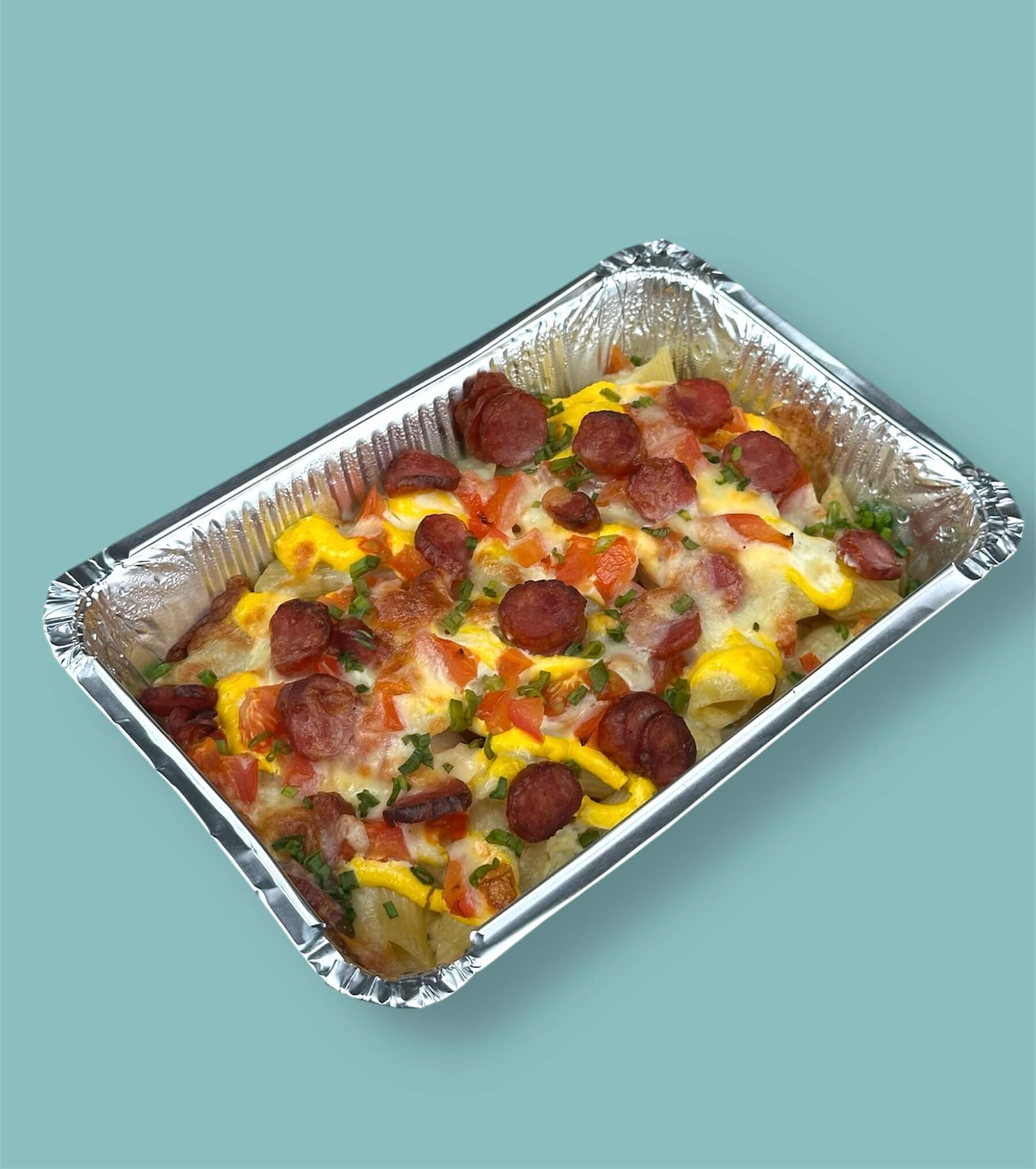 МакЧиз с охотничьими колбасками (макароны)