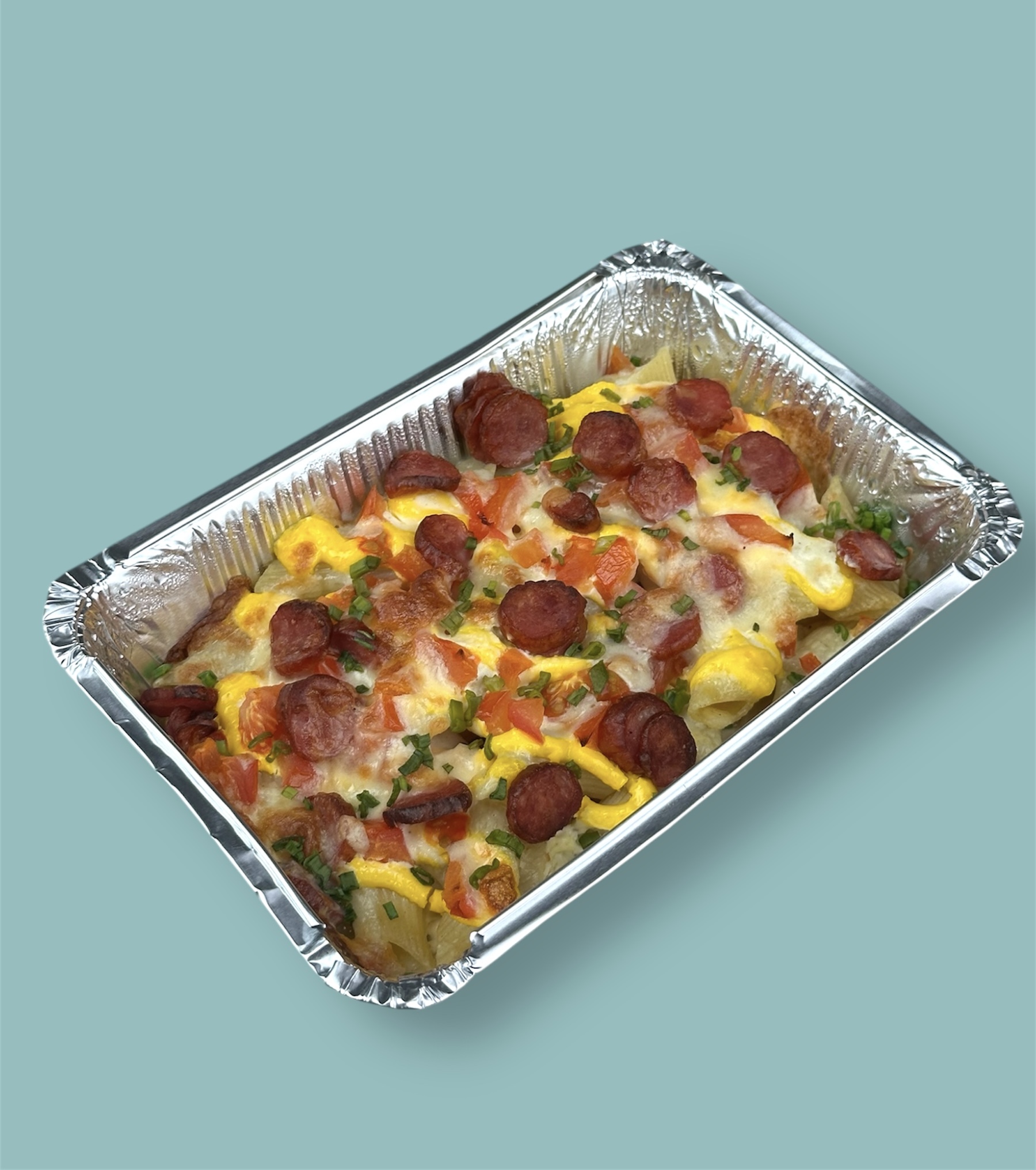 МакЧиз с охотничьими колбасками (макароны)